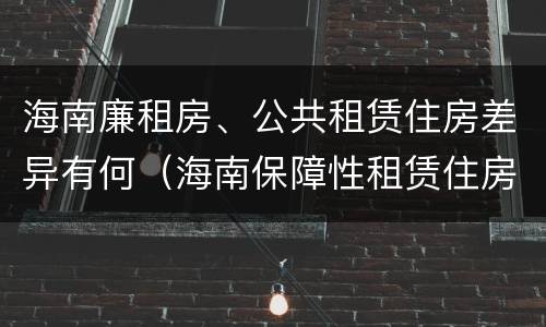 海南廉租房、公共租赁住房差异有何（海南保障性租赁住房）
