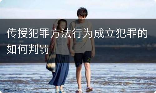 传授犯罪方法行为成立犯罪的如何判罚