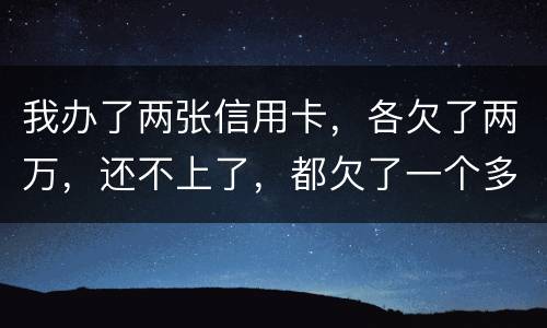 我办了两张信用卡，各欠了两万，还不上了，都欠了一个多月了，每天被催，我要要怎样办