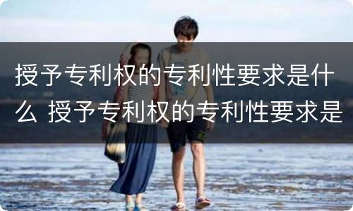 授予专利权的专利性要求是什么 授予专利权的专利性要求是什么性质