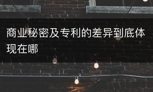 商业秘密及专利的差异到底体现在哪