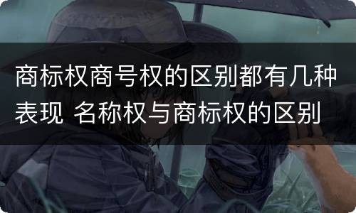 商标权商号权的区别都有几种表现 名称权与商标权的区别