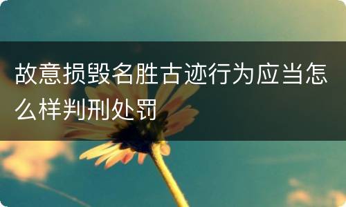 故意损毁名胜古迹行为应当怎么样判刑处罚