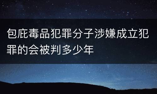 包庇毒品犯罪分子涉嫌成立犯罪的会被判多少年