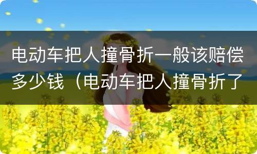 电动车把人撞骨折一般该赔偿多少钱（电动车把人撞骨折了赔多少钱）