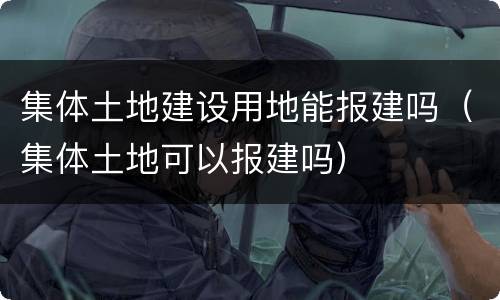 集体土地建设用地能报建吗（集体土地可以报建吗）