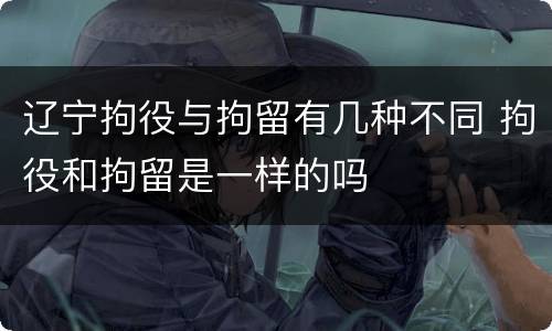 辽宁拘役与拘留有几种不同 拘役和拘留是一样的吗