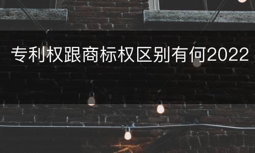 专利权跟商标权区别有何2022