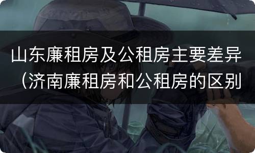 山东廉租房及公租房主要差异（济南廉租房和公租房的区别）
