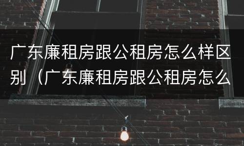 广东廉租房跟公租房怎么样区别（广东廉租房跟公租房怎么样区别呢）