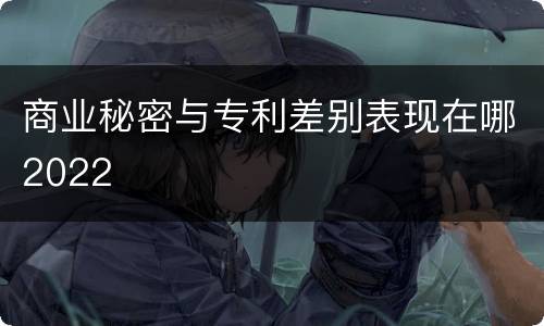 商业秘密与专利差别表现在哪2022