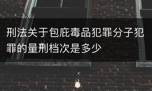 刑法关于包庇毒品犯罪分子犯罪的量刑档次是多少