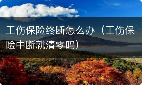 工伤保险终断怎么办（工伤保险中断就清零吗）