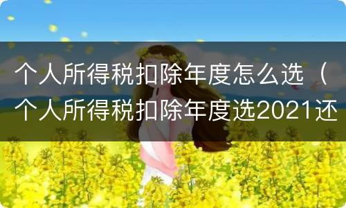 个人所得税扣除年度怎么选（个人所得税扣除年度选2021还是2022）