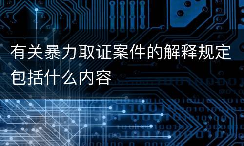 有关暴力取证案件的解释规定包括什么内容