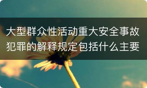 大型群众性活动重大安全事故犯罪的解释规定包括什么主要内容