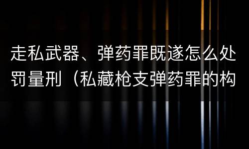 走私武器、弹药罪既遂怎么处罚量刑（私藏枪支弹药罪的构成）