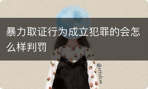 暴力取证行为成立犯罪的会怎么样判罚