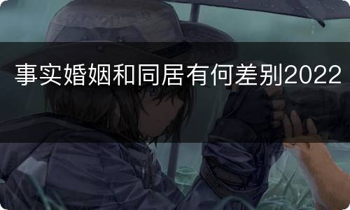 事实婚姻和同居有何差别2022