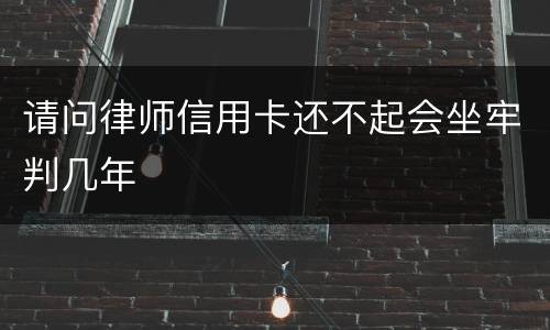 请问律师信用卡还不起会坐牢判几年