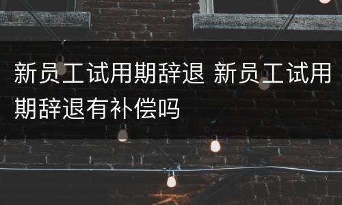 新员工试用期辞退 新员工试用期辞退有补偿吗
