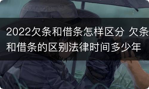 2022欠条和借条怎样区分 欠条和借条的区别法律时间多少年