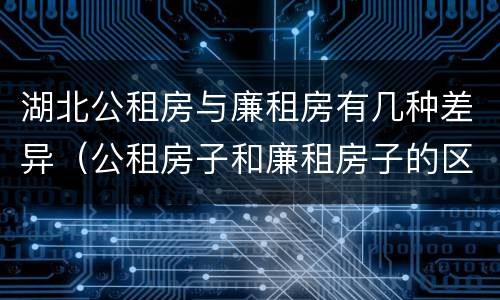 湖北公租房与廉租房有几种差异（公租房子和廉租房子的区别）