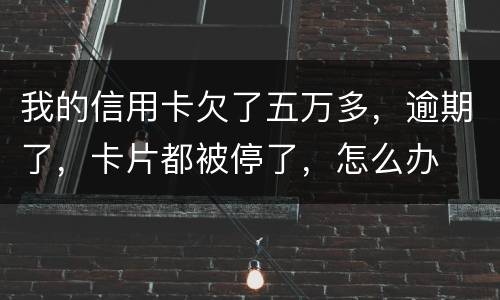我的信用卡欠了五万多，逾期了，卡片都被停了，怎么办