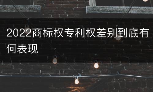 2022商标权专利权差别到底有何表现
