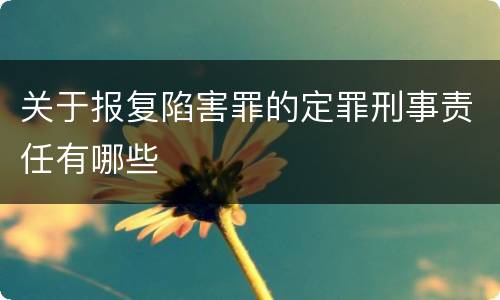 关于报复陷害罪的定罪刑事责任有哪些