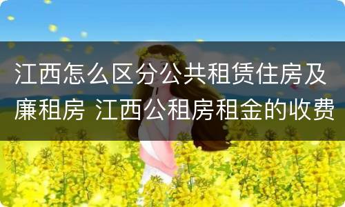 江西怎么区分公共租赁住房及廉租房 江西公租房租金的收费标准