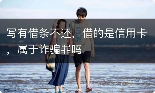 写有借条不还，借的是信用卡，属于诈骗罪吗