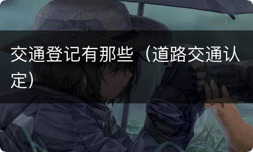 交通登记有那些（道路交通认定）
