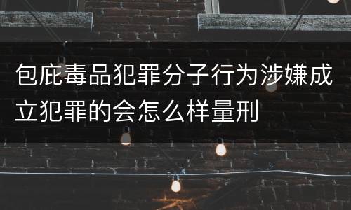包庇毒品犯罪分子行为涉嫌成立犯罪的会怎么样量刑