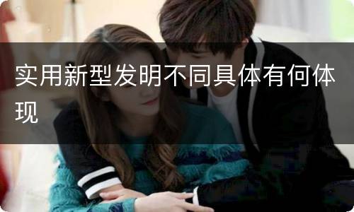 实用新型发明不同具体有何体现
