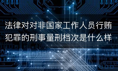 法律对对非国家工作人员行贿犯罪的刑事量刑档次是什么样的