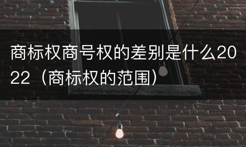 商标权商号权的差别是什么2022（商标权的范围）