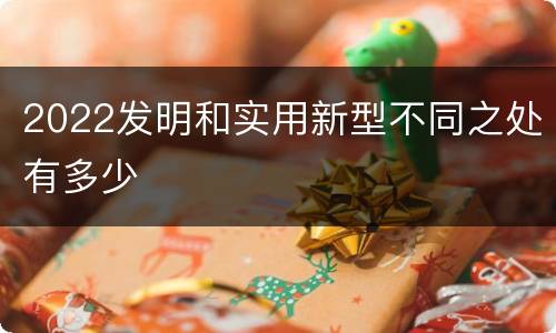 2022发明和实用新型不同之处有多少