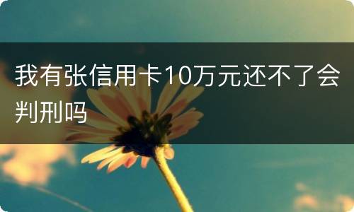 我有张信用卡10万元还不了会判刑吗