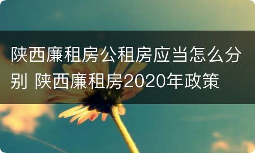 陕西廉租房公租房应当怎么分别 陕西廉租房2020年政策
