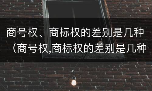 商号权、商标权的差别是几种（商号权,商标权的差别是几种情况）