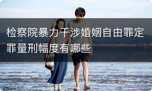 检察院暴力干涉婚姻自由罪定罪量刑幅度有哪些