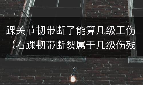 踝关节韧带断了能算几级工伤（右踝韧带断裂属于几级伤残）
