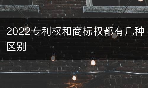 2022专利权和商标权都有几种区别
