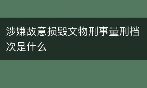涉嫌故意损毁文物刑事量刑档次是什么