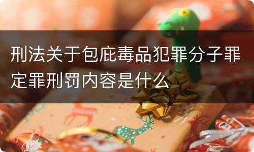 刑法关于包庇毒品犯罪分子罪定罪刑罚内容是什么