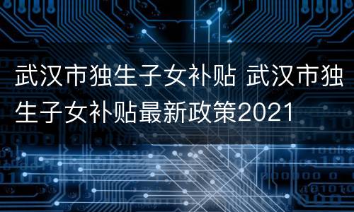 武汉市独生子女补贴 武汉市独生子女补贴最新政策2021
