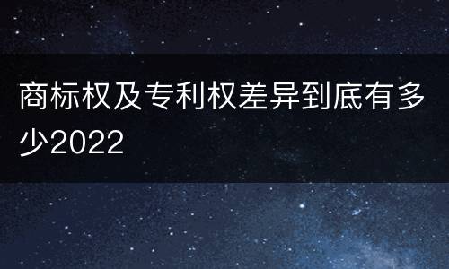 商标权及专利权差异到底有多少2022