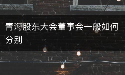 青海股东大会董事会一般如何分别