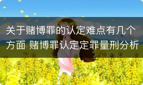关于赌博罪的认定难点有几个方面 赌博罪认定定罪量刑分析